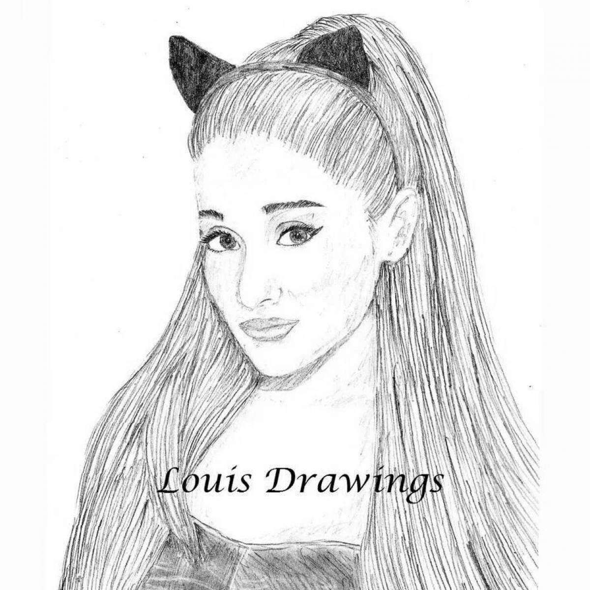 Ariana grande's amazing coloring page