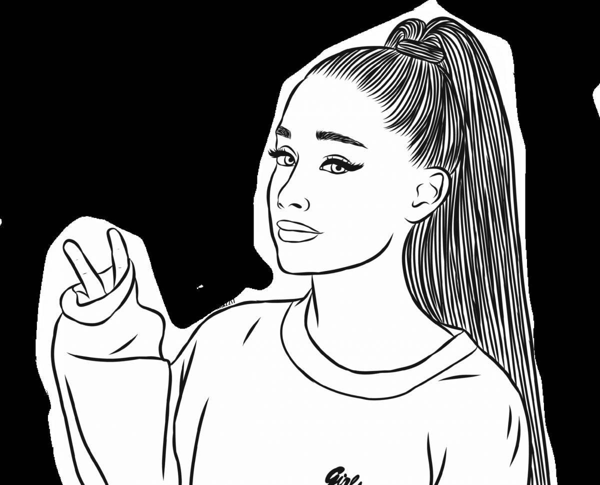 Ariana grande's flawless coloring page