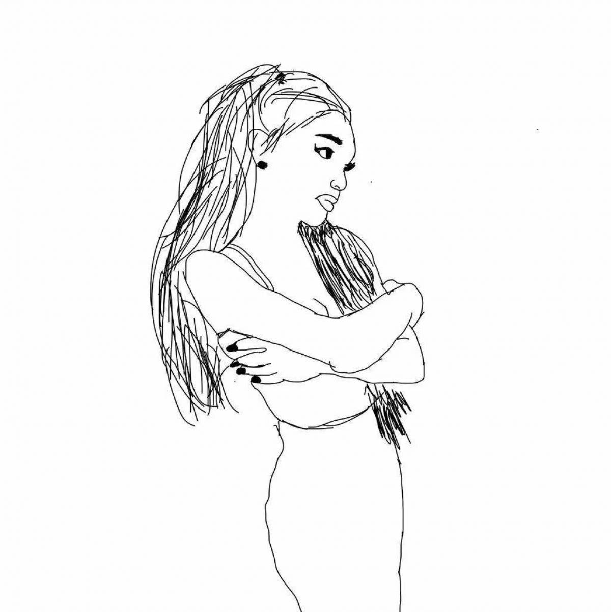 Ariana grande's perfect coloring page