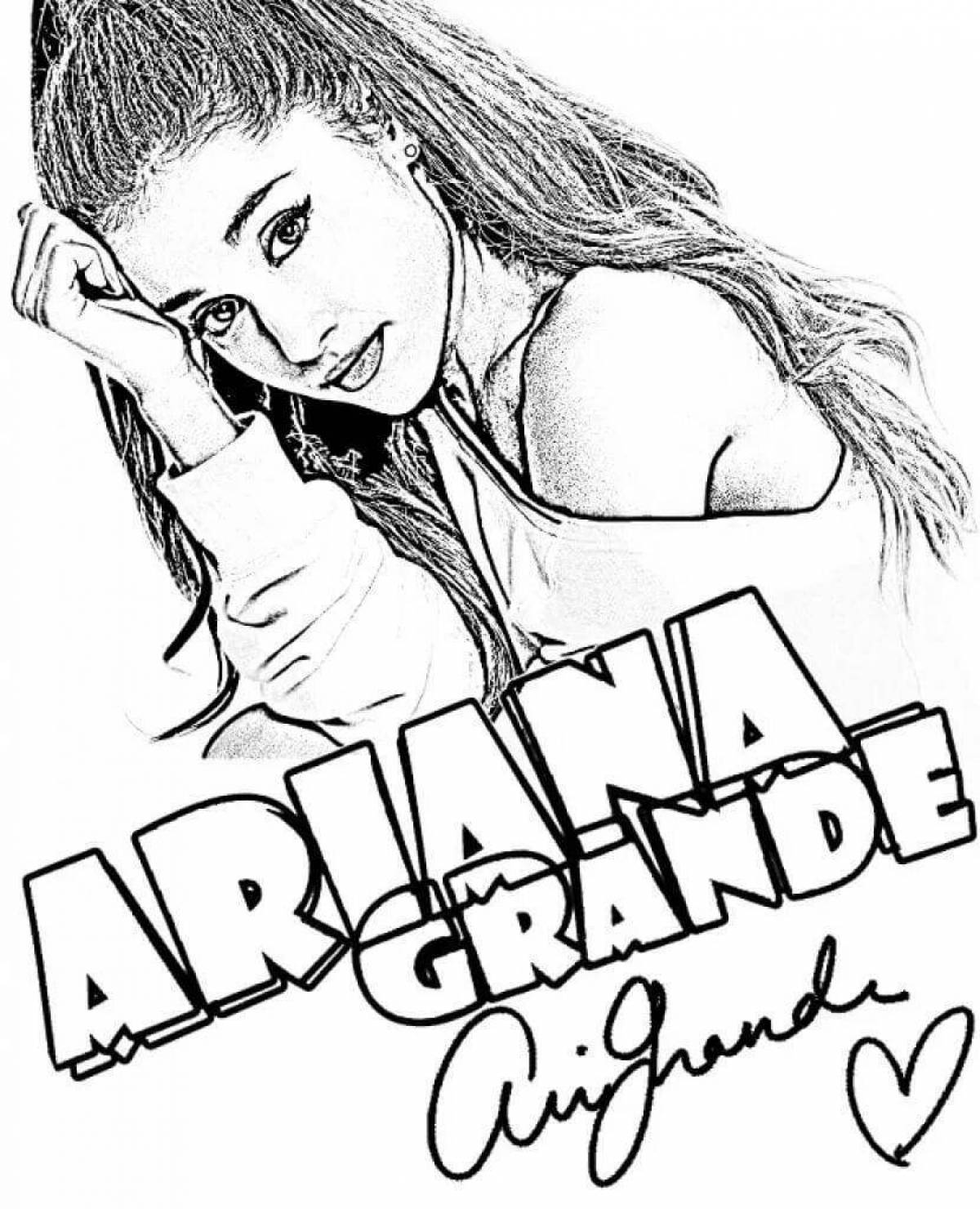 Ariana grande style coloring page