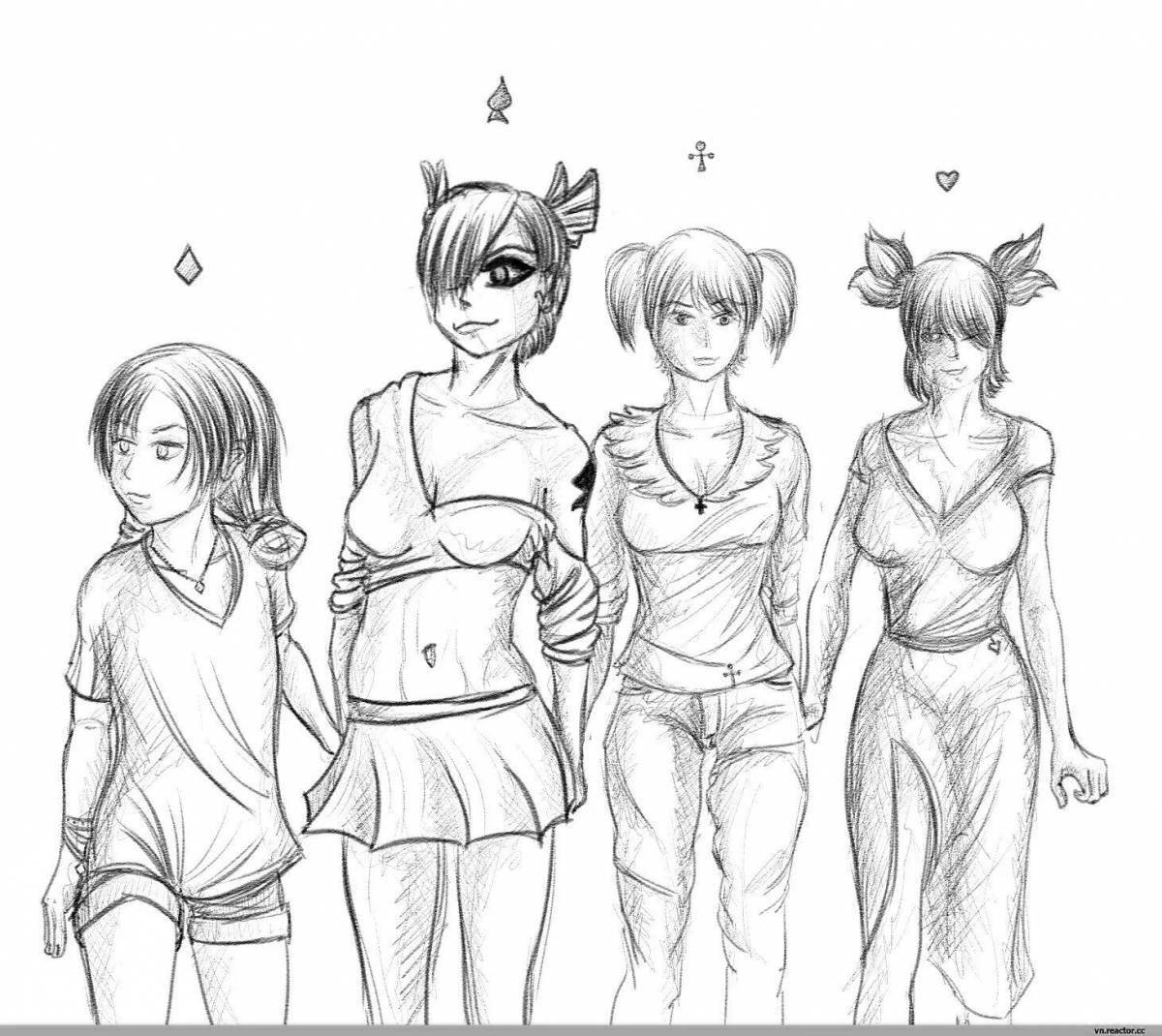 Endless summer coloring page