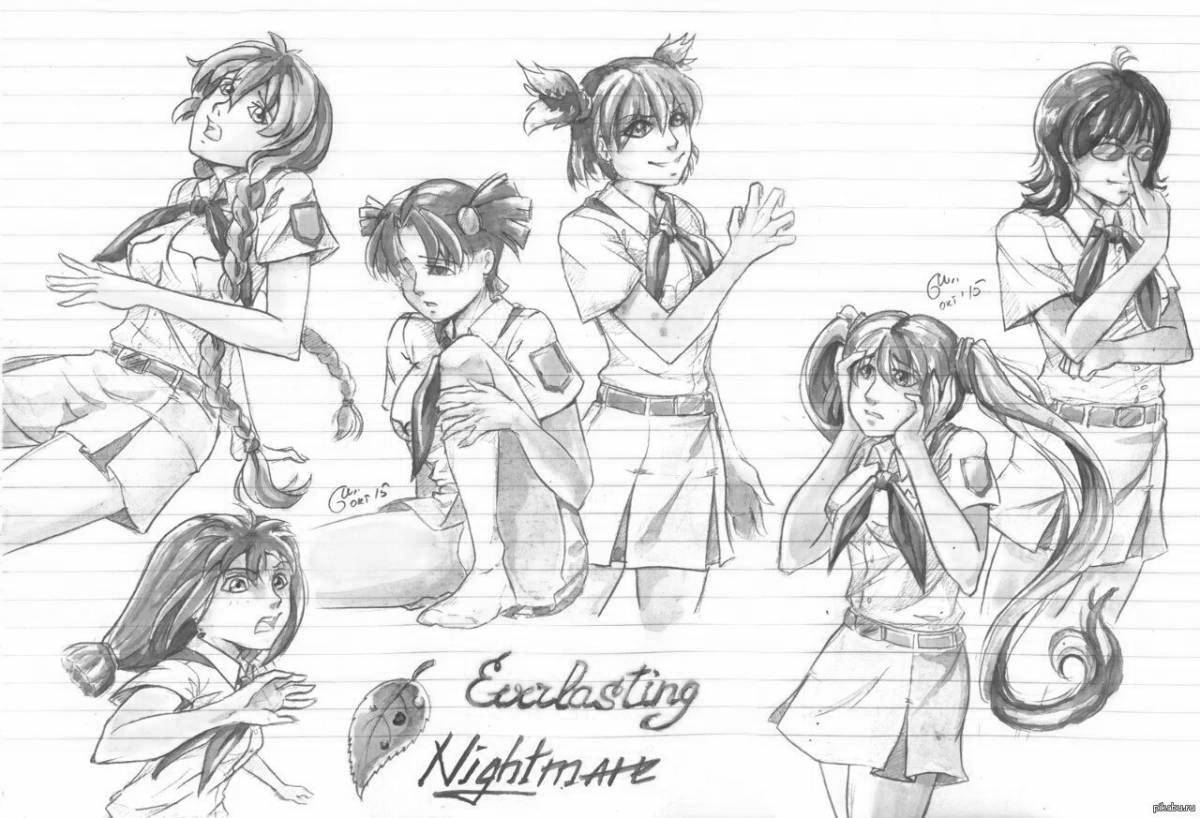 Refreshing endless summer coloring page