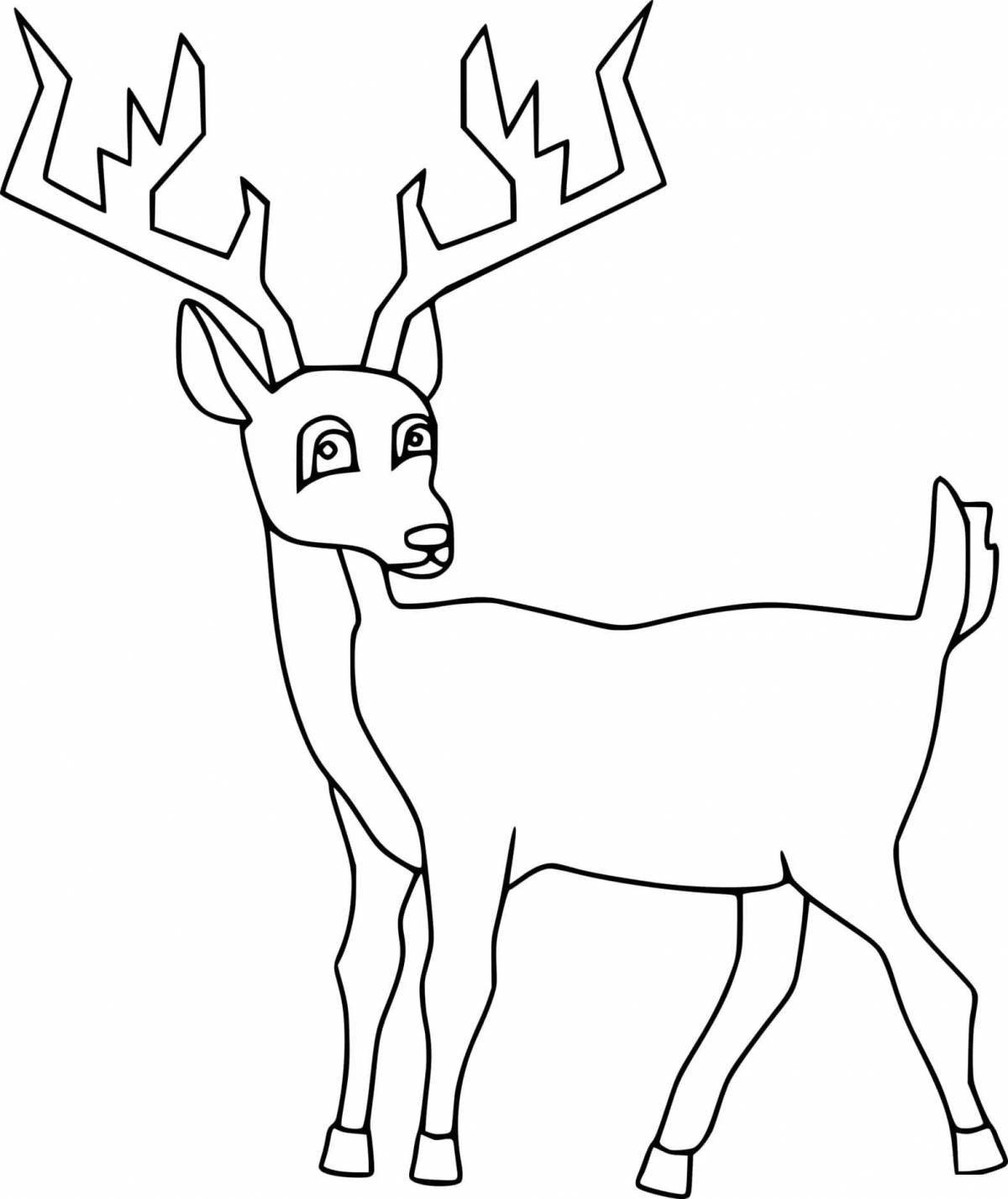 Red deer coloring page charm