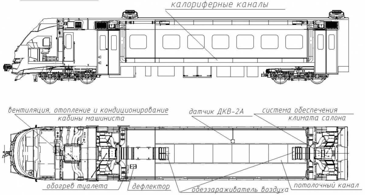 Иволга электропоезд чертеж