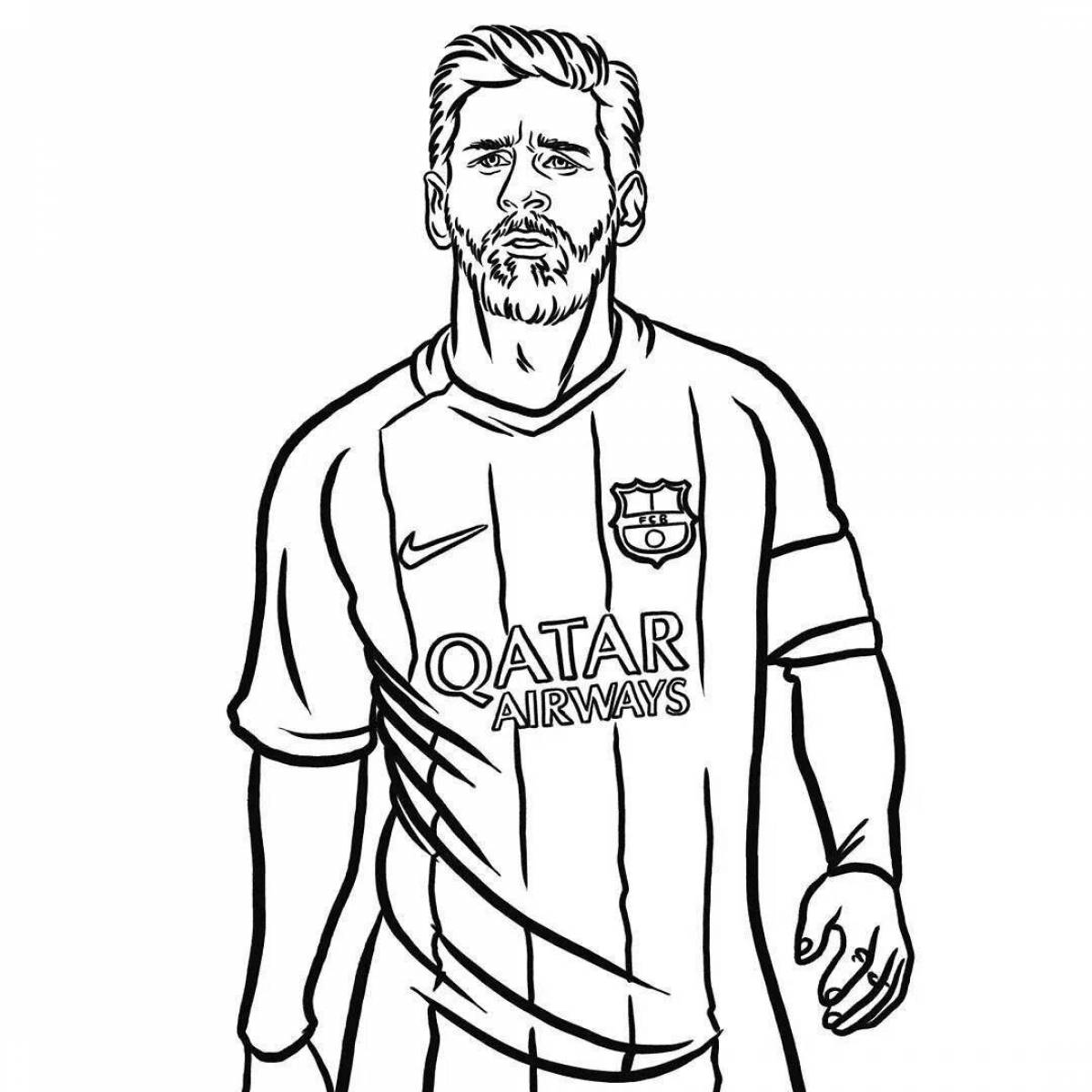 Messi drawing outline