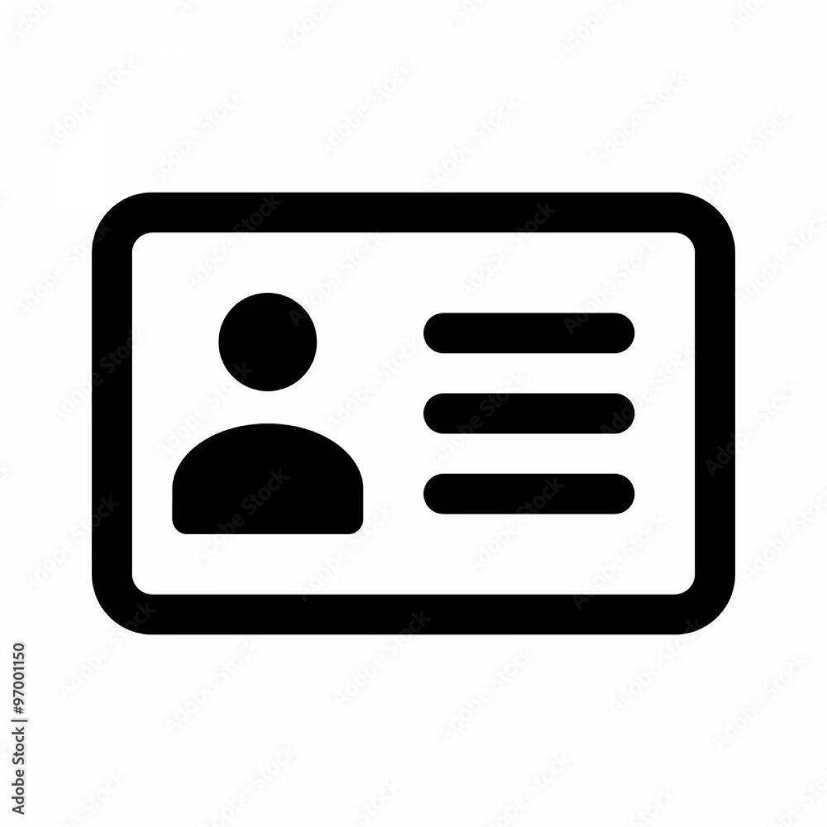 Innovative driving license coloring page