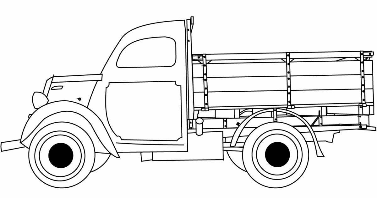 Раскраска славный грузовик