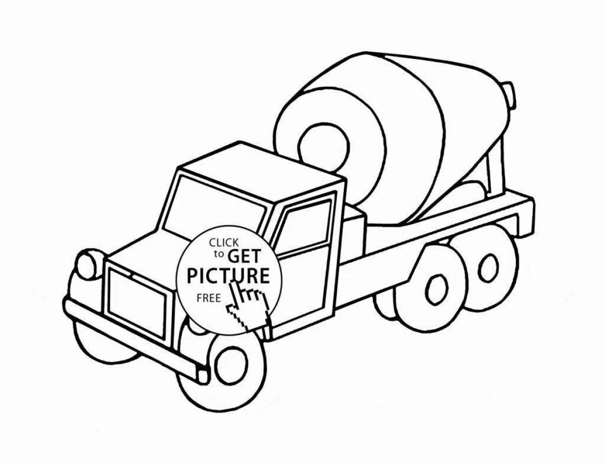 Cute truck coloring page