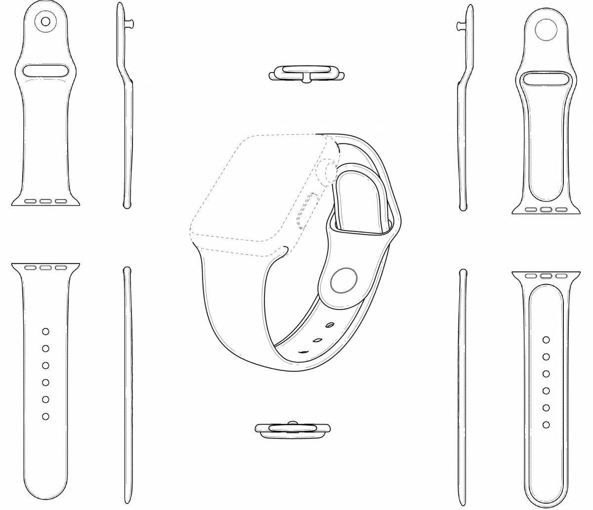 Dazzling smart watch coloring page