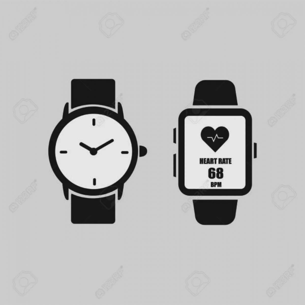 Magic smartwatch coloring book