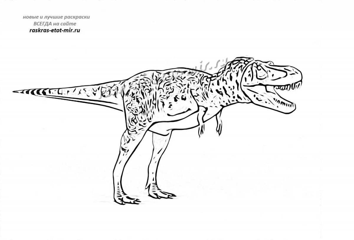 Раскраска Раскраска забавный тарбозавр буль