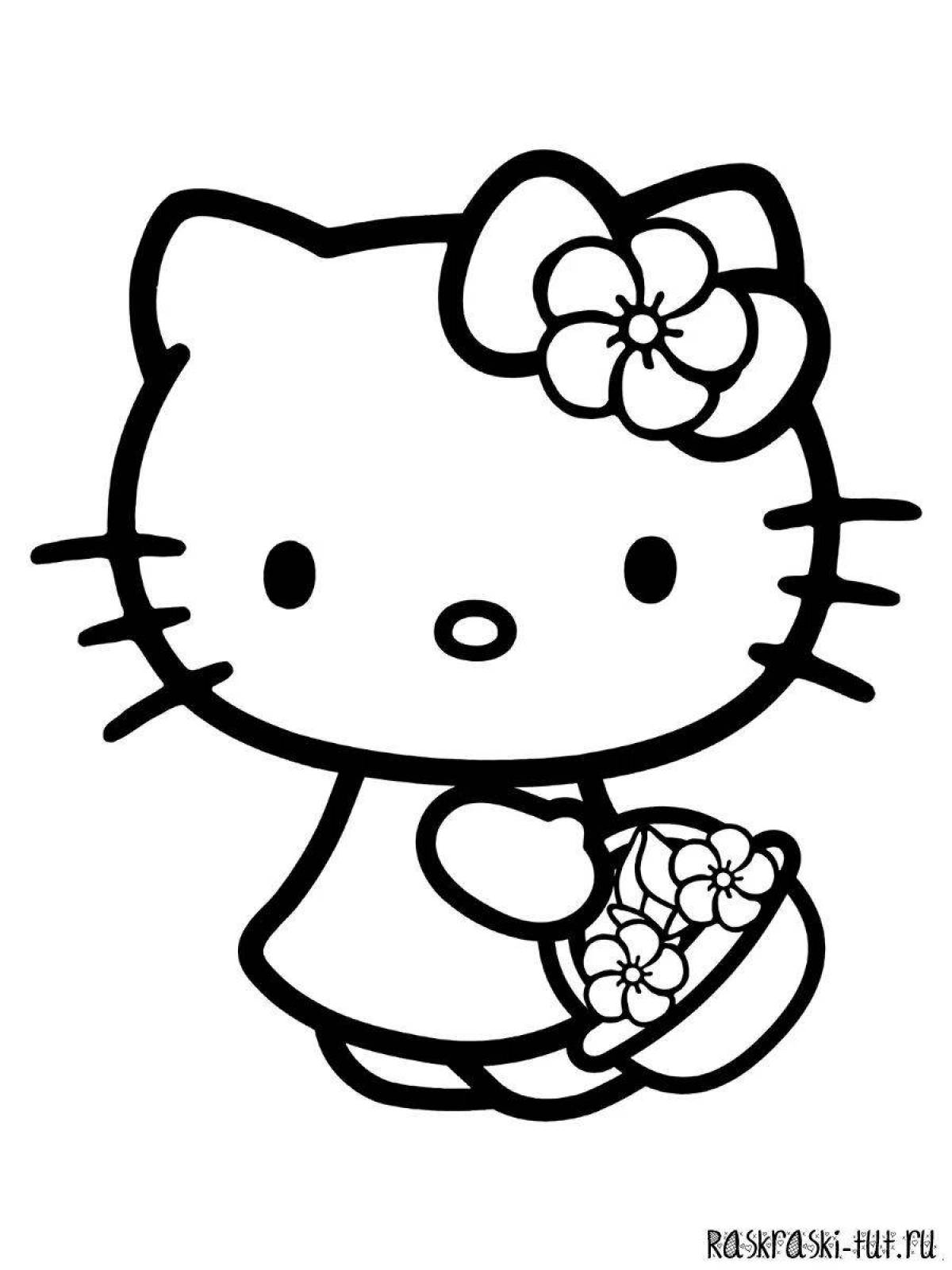 Curious kitty cat coloring book