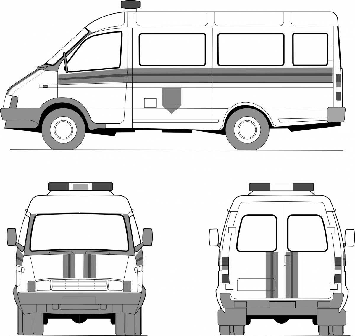 Живая полицейская газель раскраска