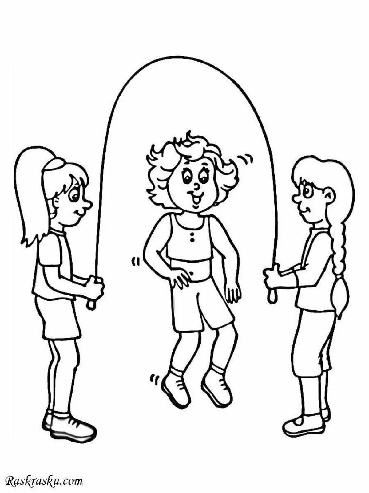Playful coloring page where's mine