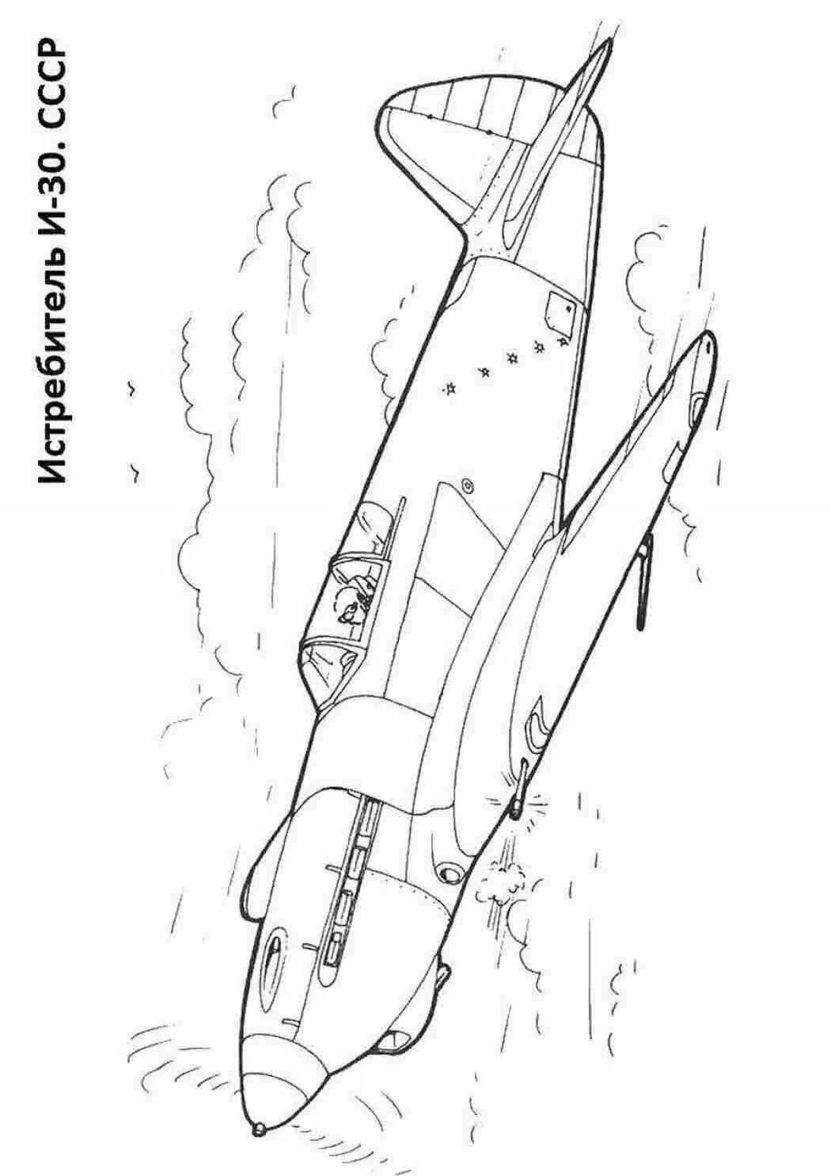 Awesome wow plane coloring page