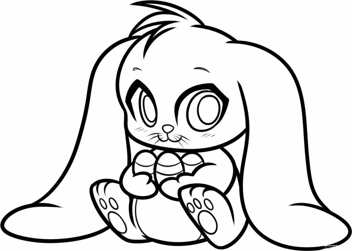 Sunshine coloring page bunny girl