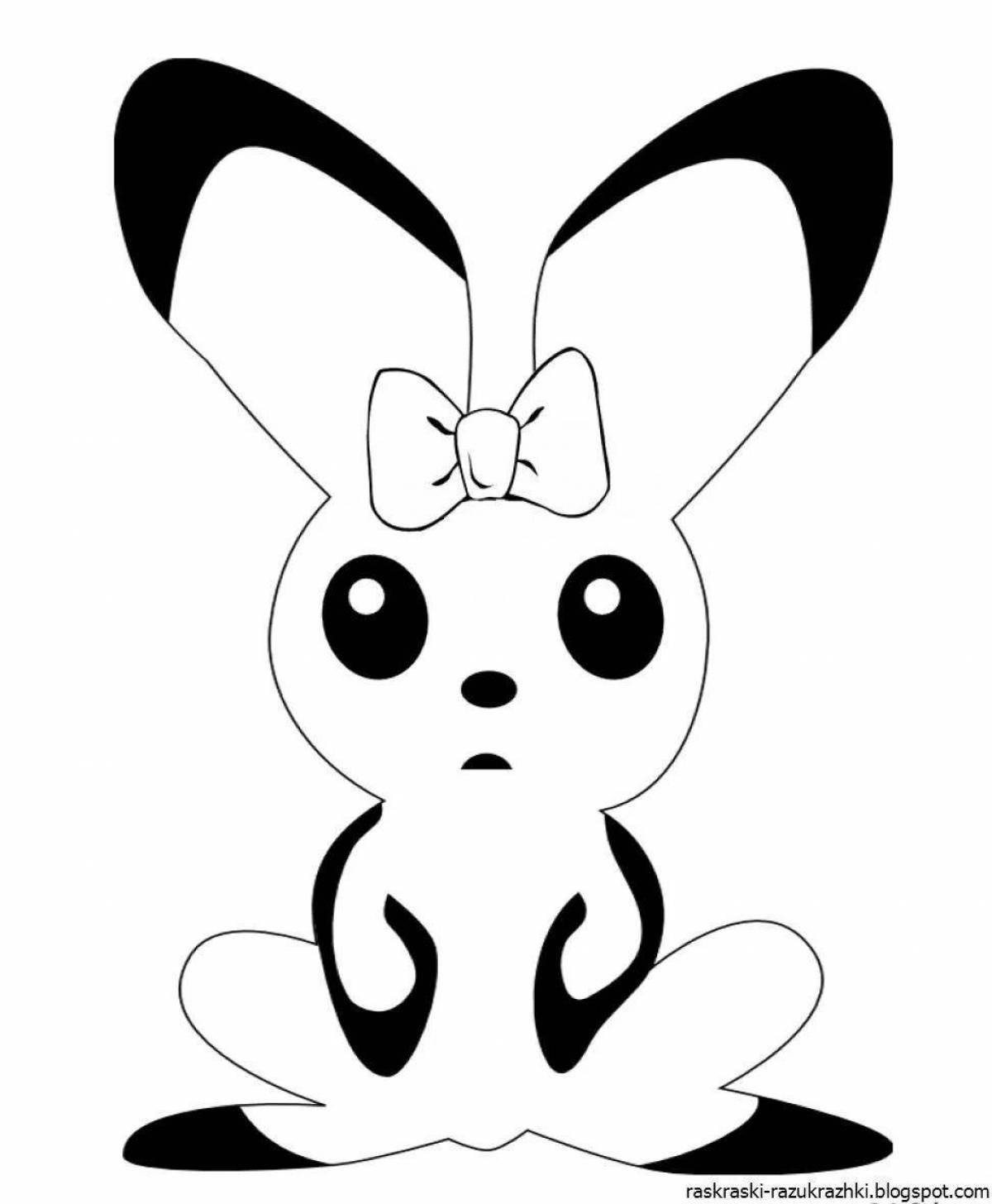 Улыбающаяся девочка-раскраска