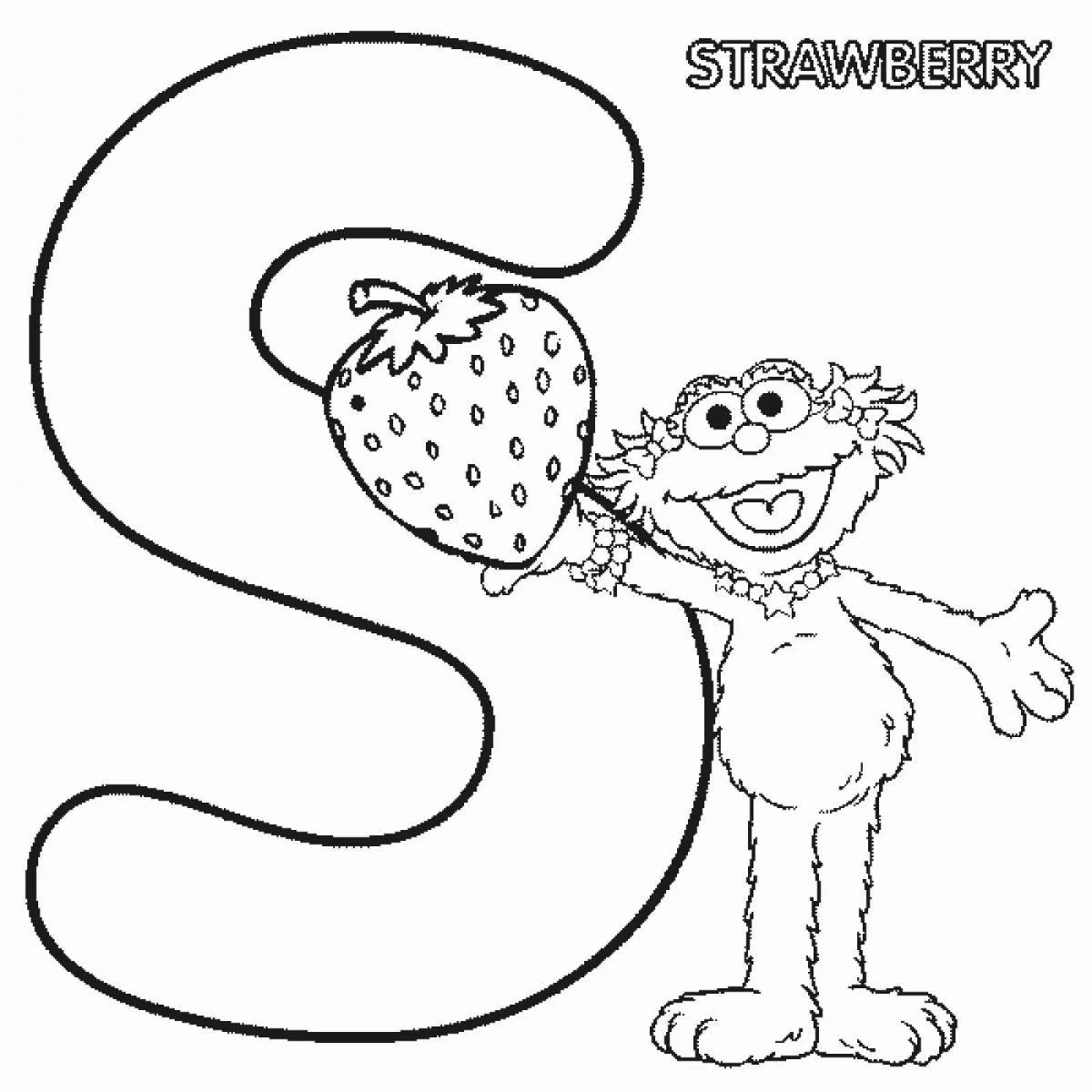 Coloring funny letter s