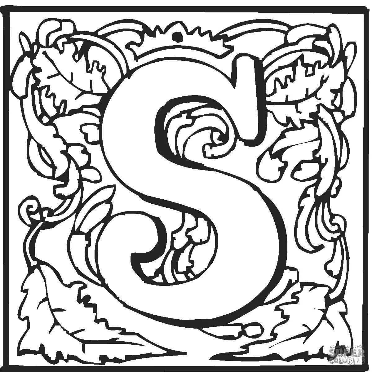 Coloring bold letter s