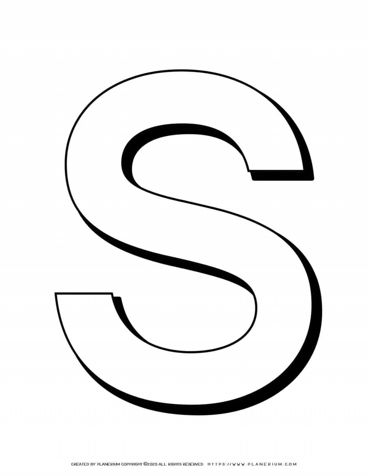 Coloring page dazzling letter s