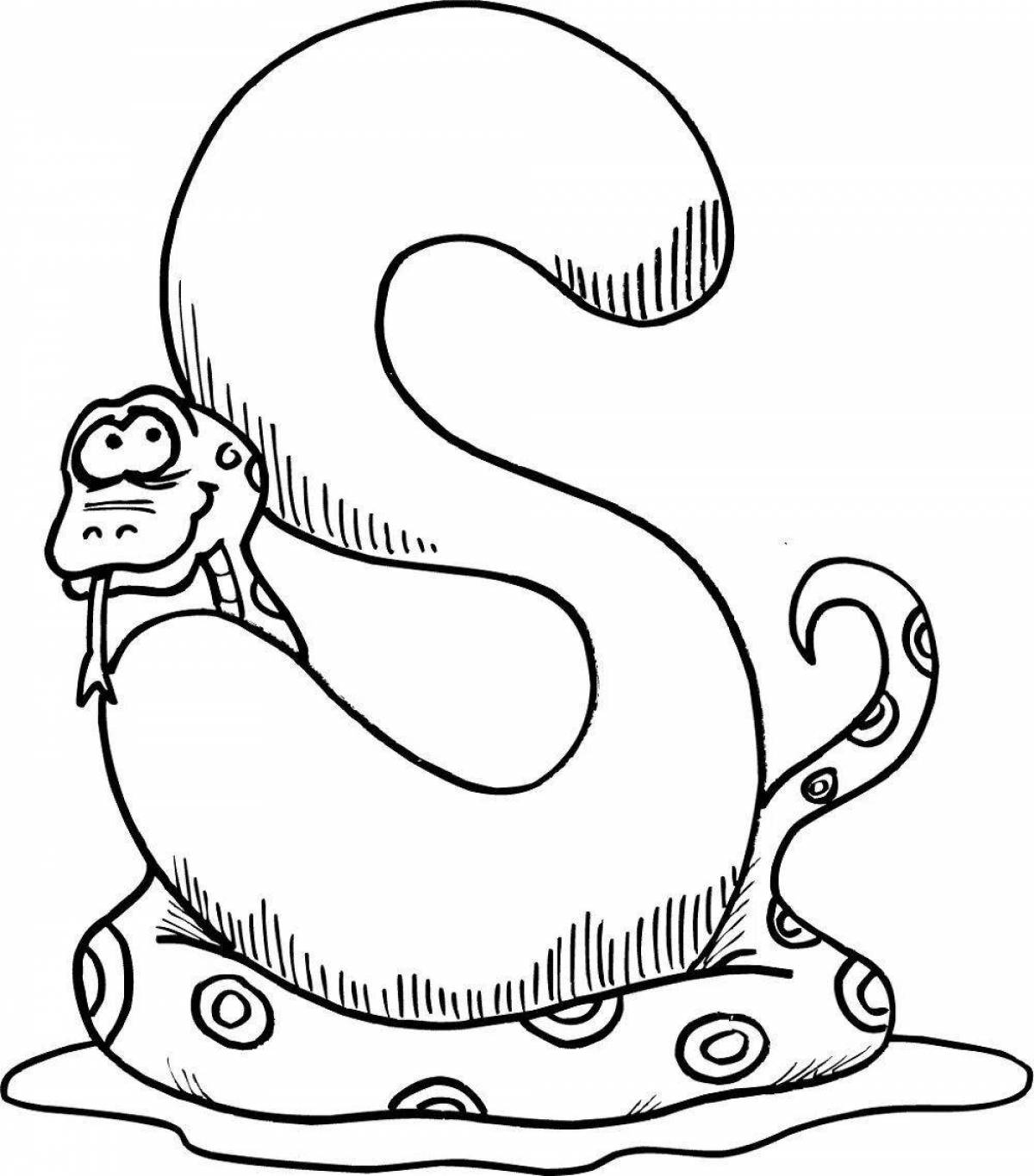 Coloring nice letter s