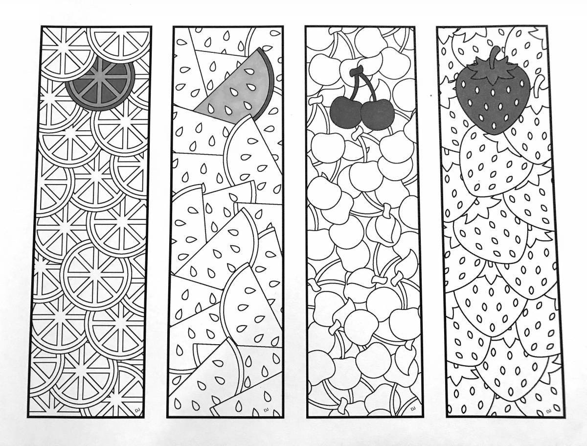 Serene coloring page bookmark antistress