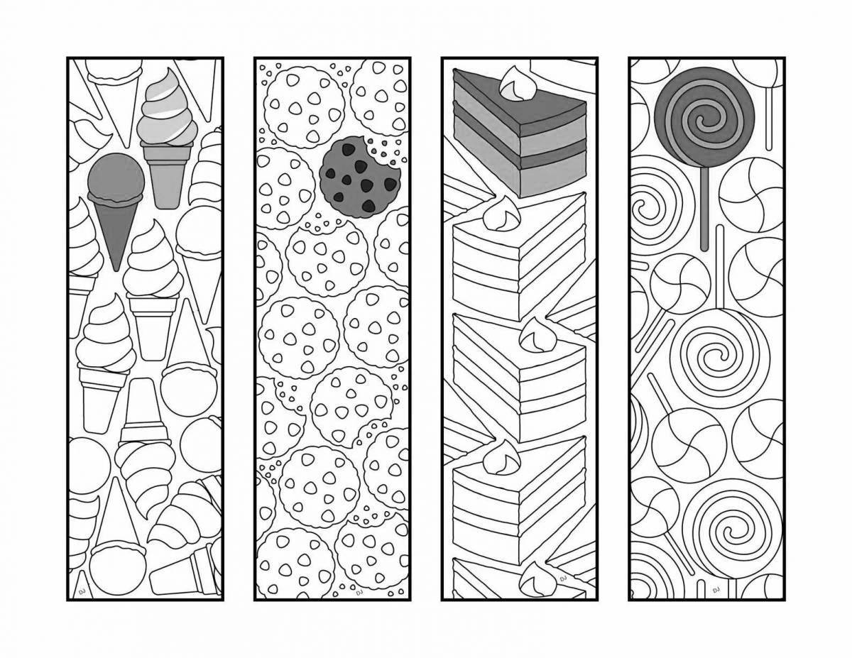 Fancy coloring bookmark antistress
