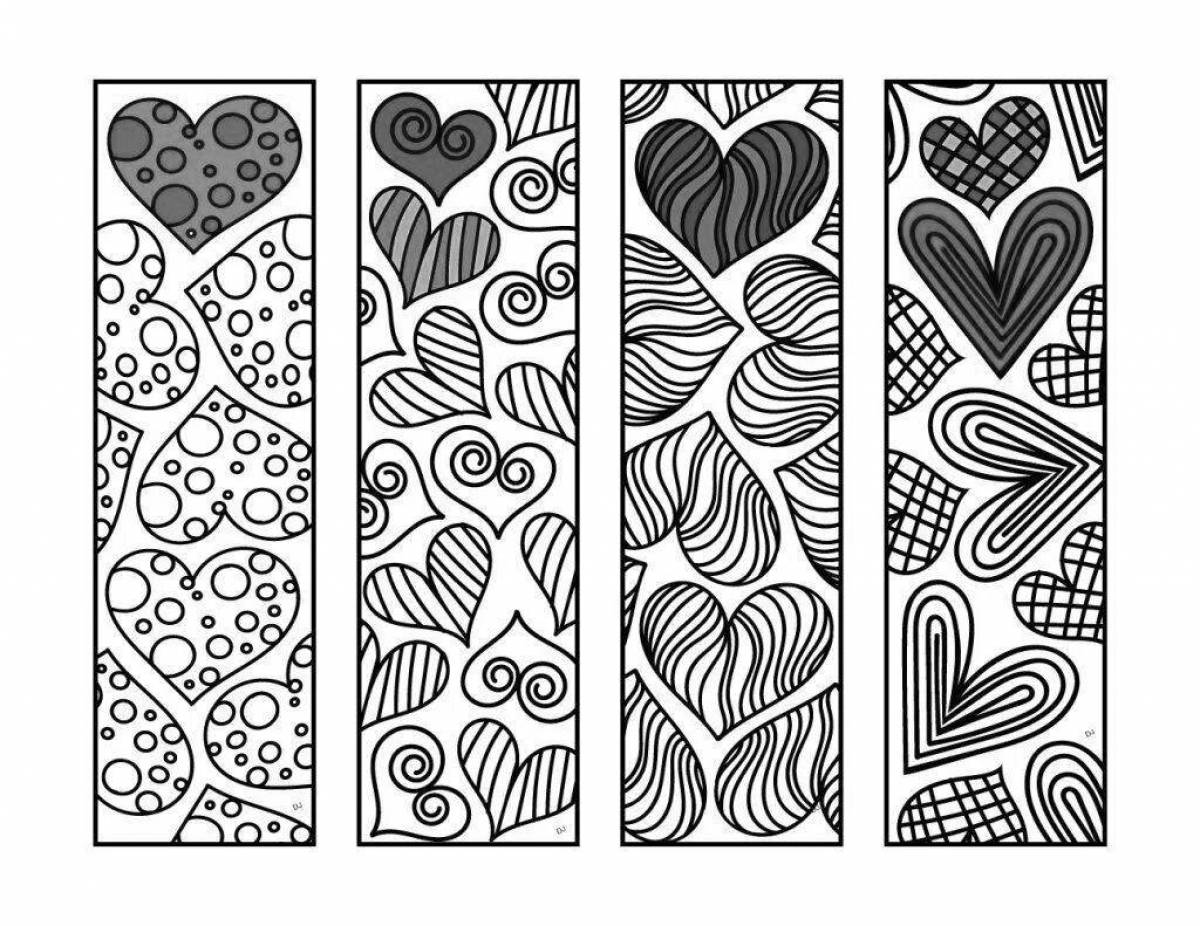 Exotic coloring bookmark antistress