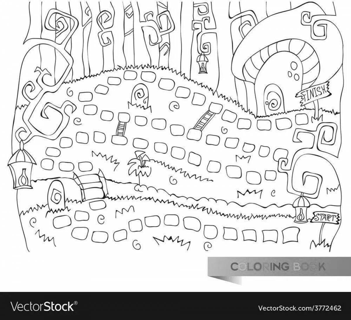 Cute walker coloring page