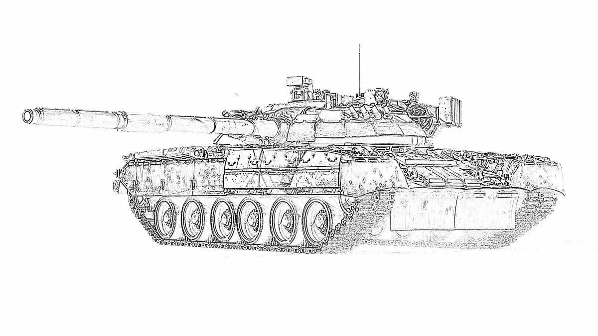 Раскраска ослепительный леопардовый танк