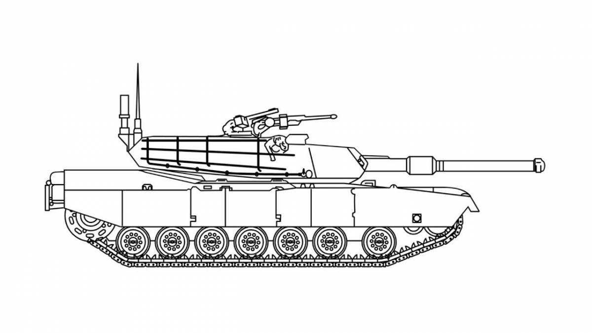 Coloring page graceful leopard tank