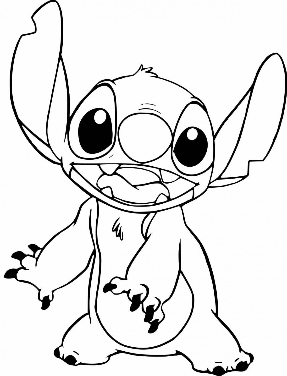 Glitter coloring stitch for drawing