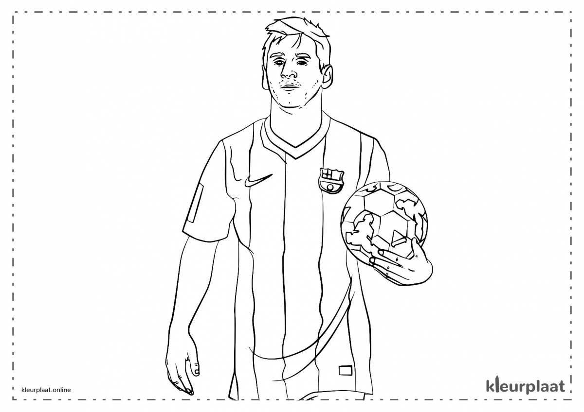 Coloring animated football player