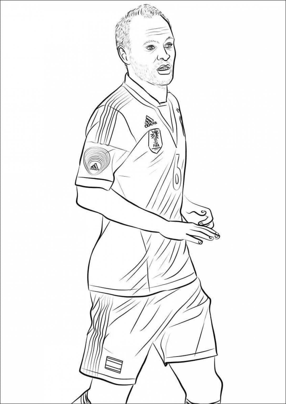 Coloring page great football player