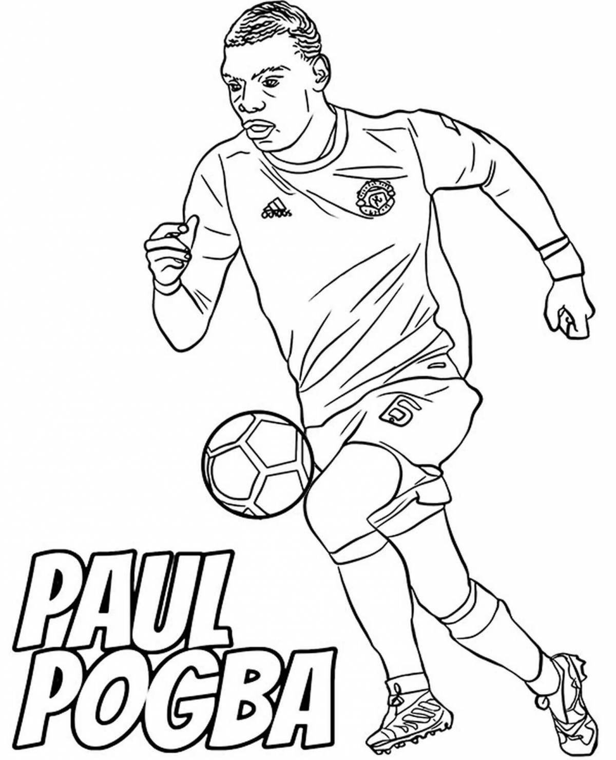 Coloring page nice football player
