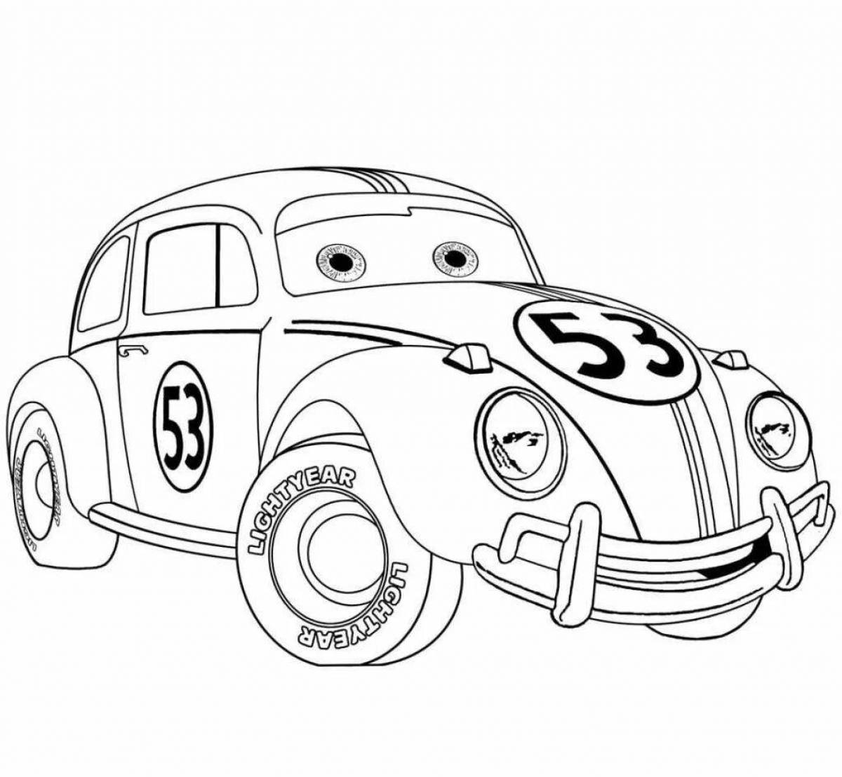Willie car coloring book