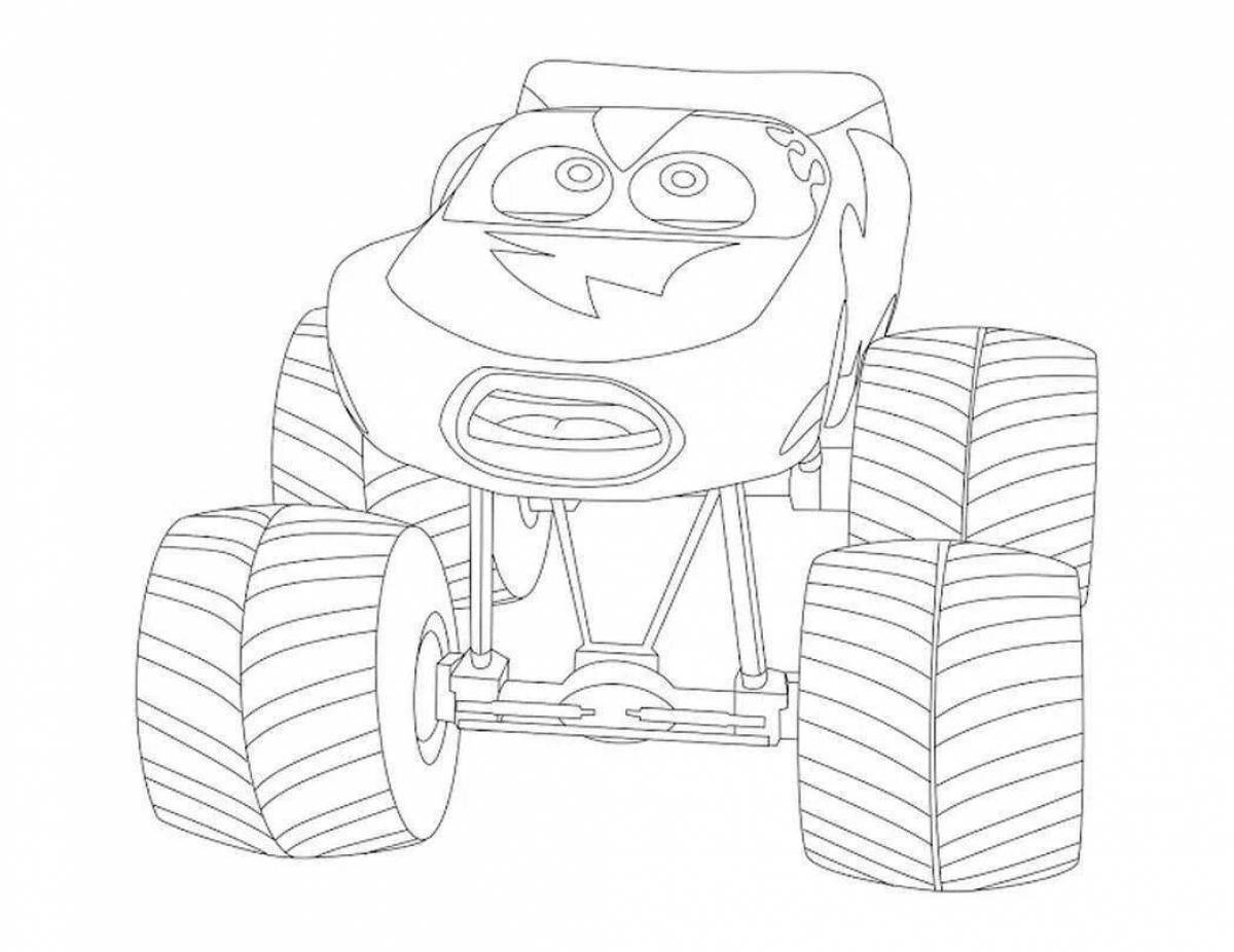 Willie car coloring page