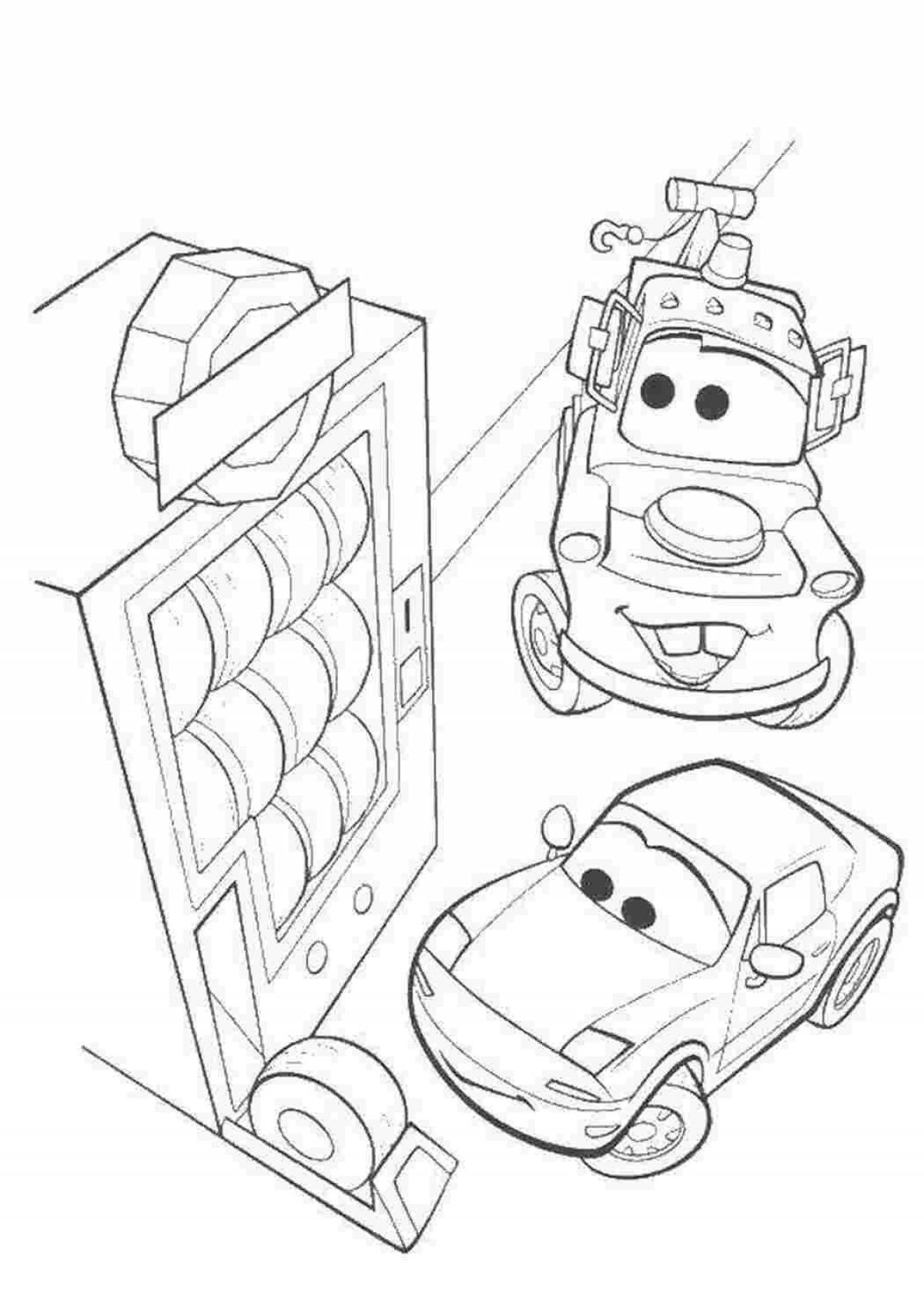 Willie's car coloring page