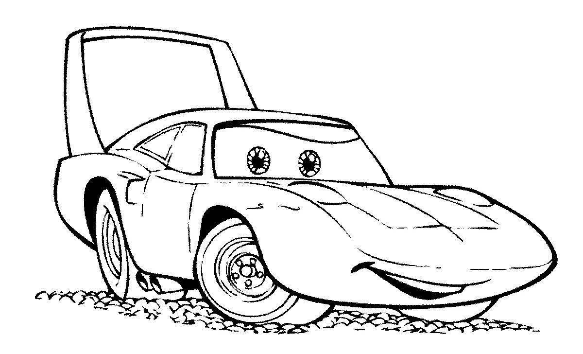 Willie's charming car coloring page