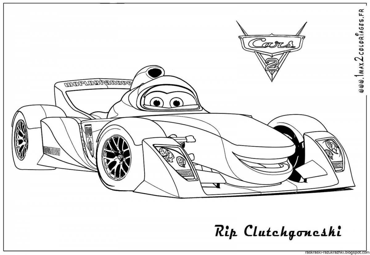 Willie's wonderful car coloring page
