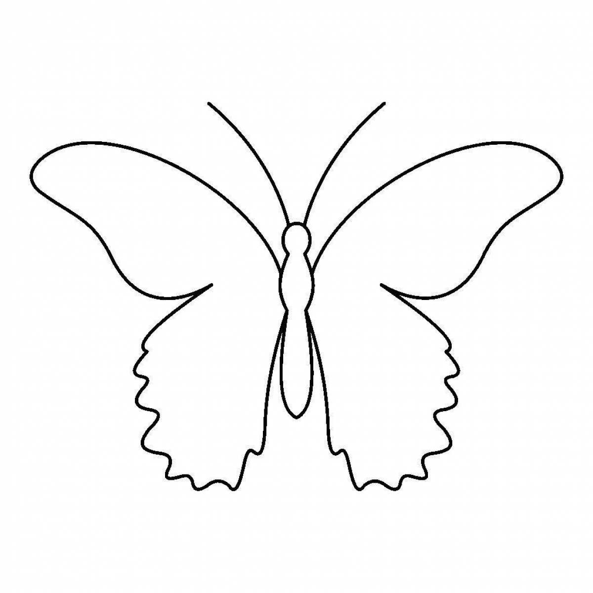 Charming coloring butterfly outline