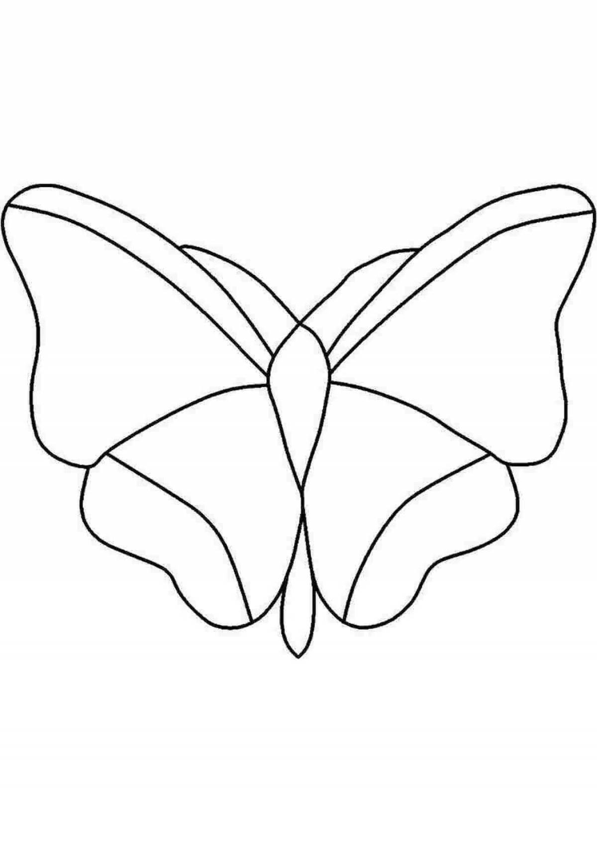 Блестящая раскраска контур бабочки