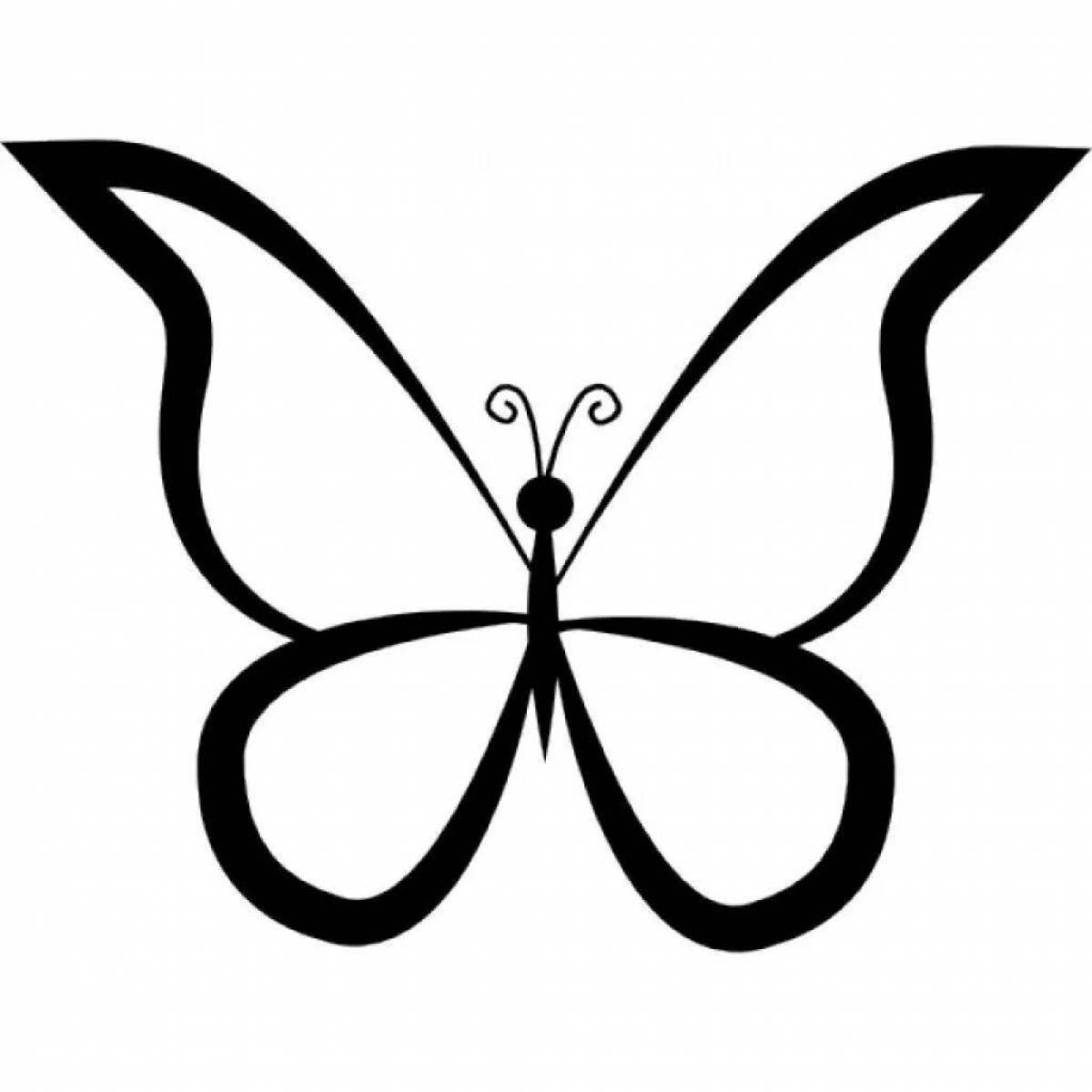 Beautiful butterfly outline for coloring