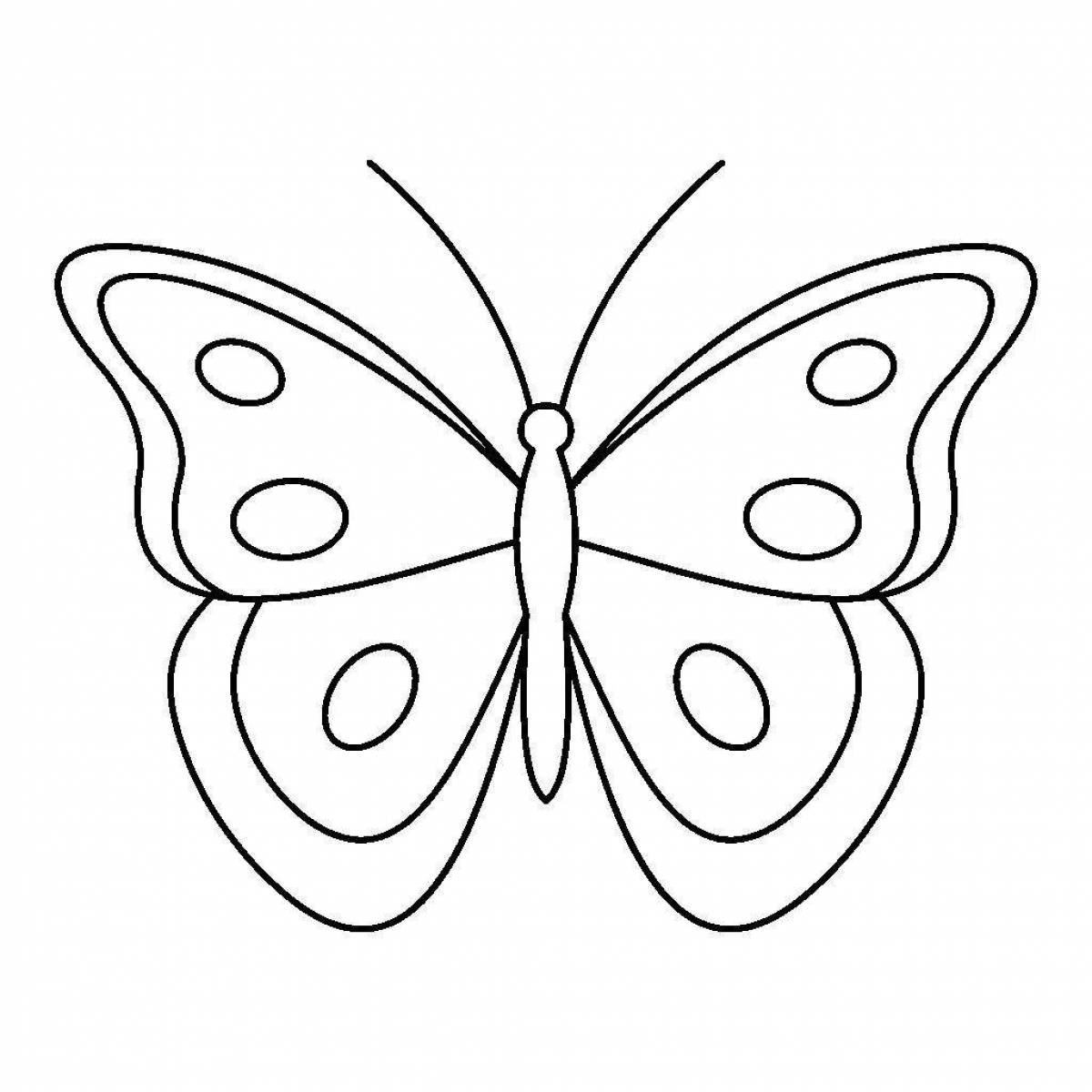 Dazzling coloring butterfly outline