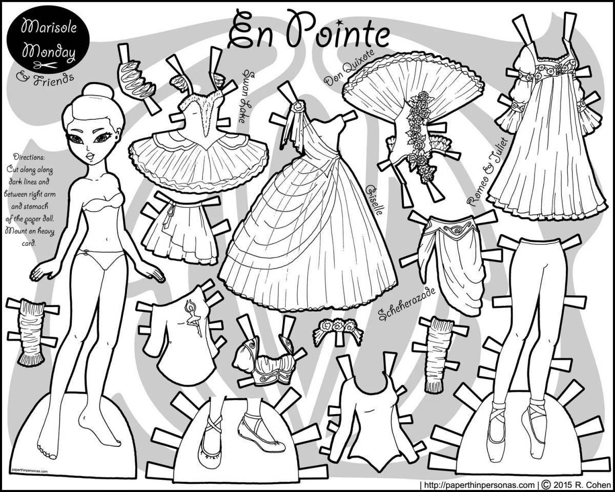 Cute coloring doll doll