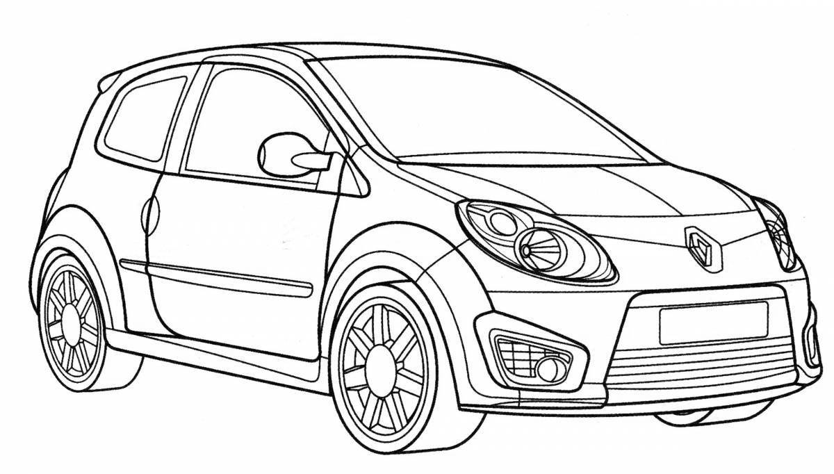 Renault bright coloring page