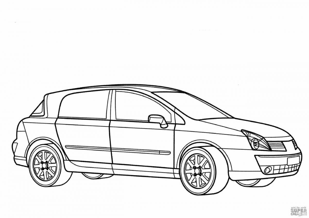 Playful renault coloring page