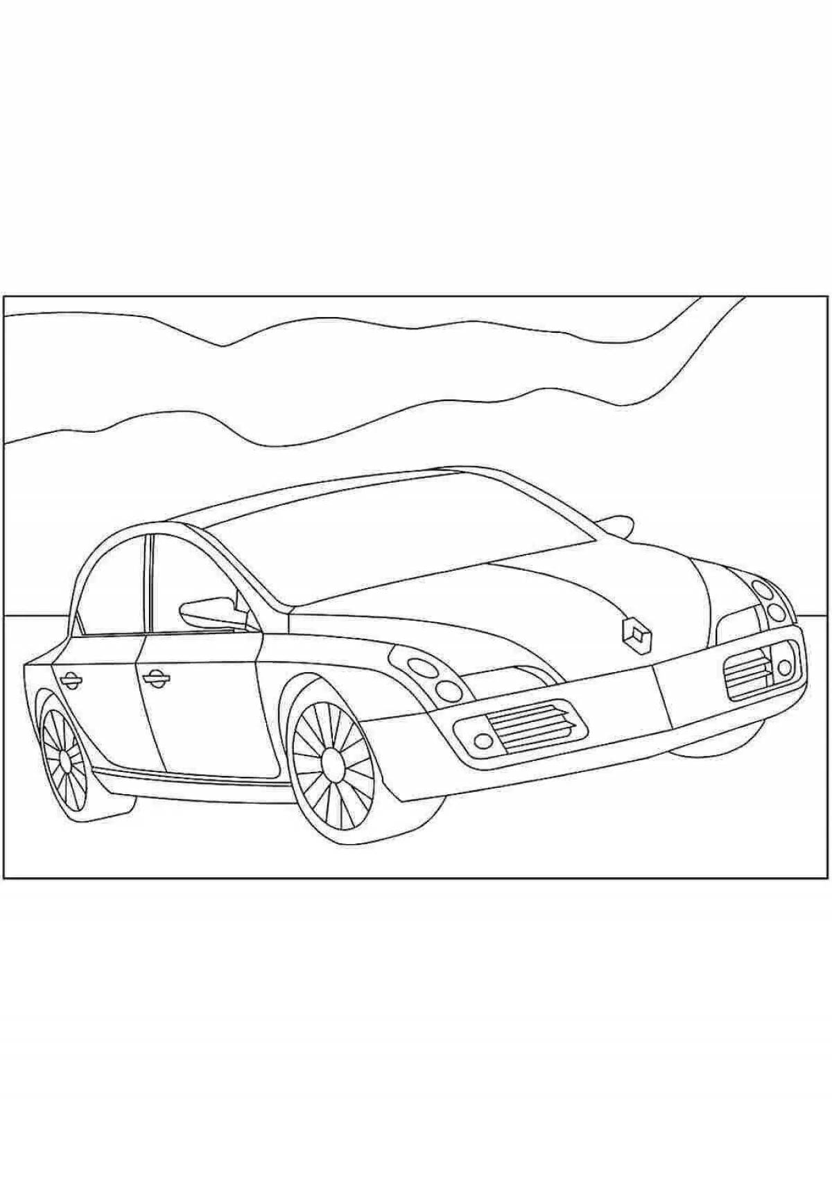 Coloring page awesome renault car