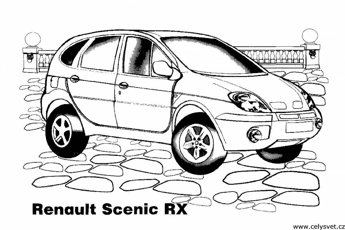 Coloring page amazing renault car