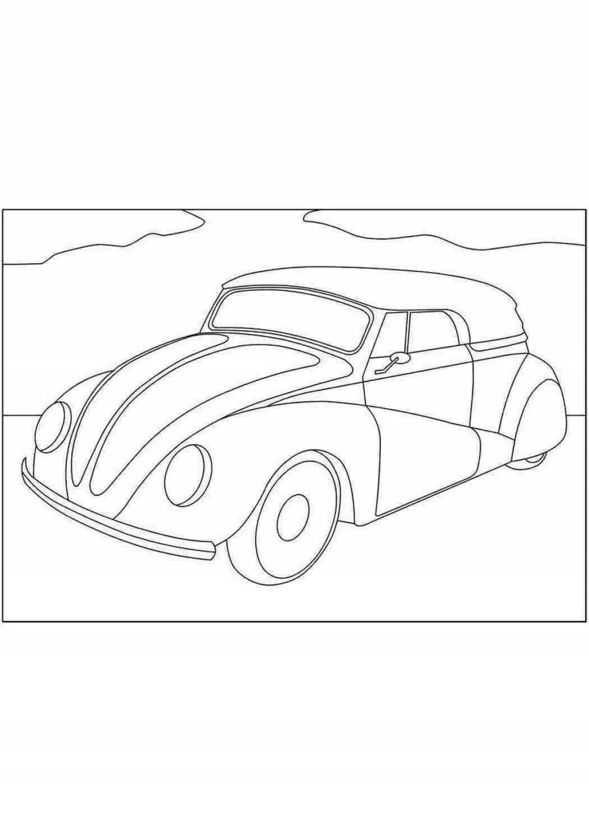 Coloring page gorgeous volkswagen car